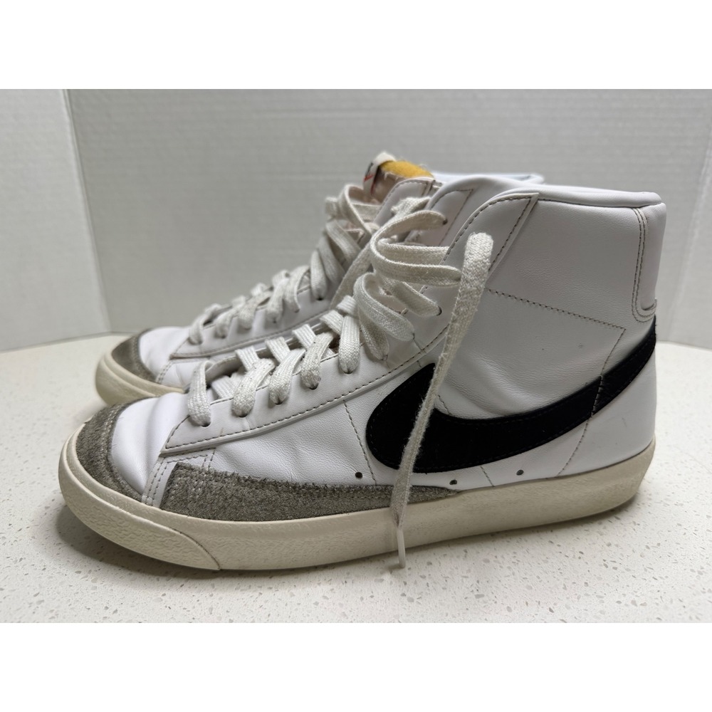 Nike Blazer Mid 77 Vintage White Black CZ1055-100 Womens Size 9.5 High Top